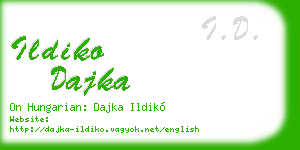 ildiko dajka business card